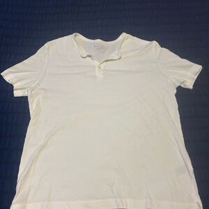 Men's White Henley T-Shirt